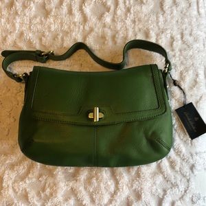 Brooks Brothers green leather purse